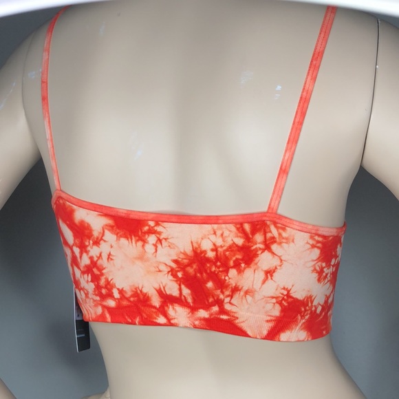 Orange tie dye Seamless bralette top - Picture 6 of 8
